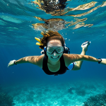 다이빙 강사 강습 사례 작성법 - **Image Prompt 1: Overcoming Aqua-Phobia to Ocean Lover**
    A split image or a dynamic transition ...