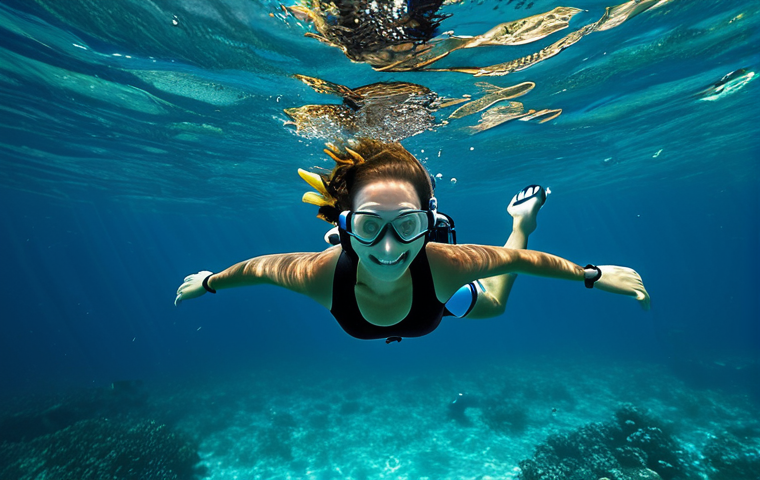 다이빙 강사 강습 사례 작성법 - **Image Prompt 1: Overcoming Aqua-Phobia to Ocean Lover**
    A split image or a dynamic transition ...
