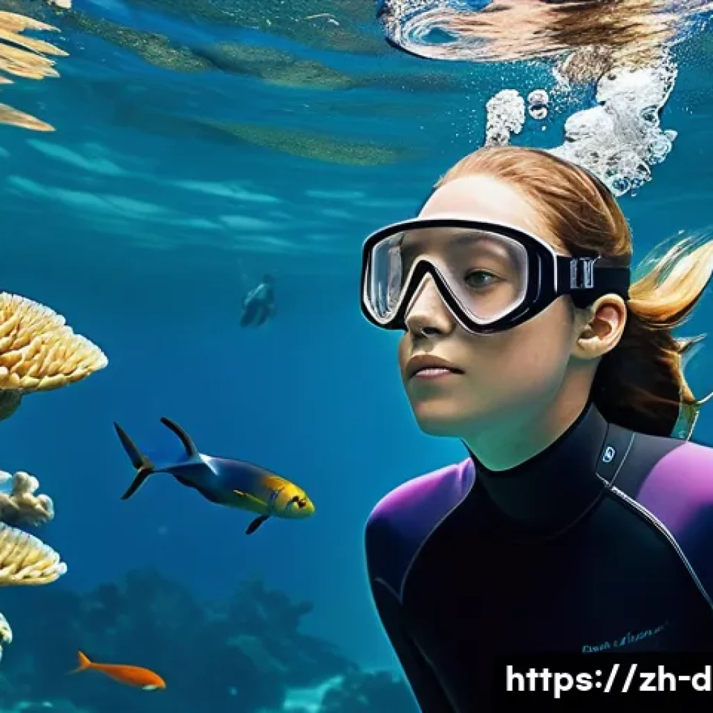 다이빙 강사의 강습생 유형 분석 - **Prompt:** A serene and confident young woman, approximately 20-25 years old, in a sleek, full-body...